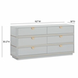 Pemberly Row Handmade Transitional Accent Gray 6 Drawer Dresser