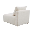 Pemberly Row Contemporary Cream Upholstered Modular Armless Chair