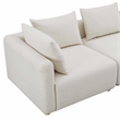 Pemberly Row Contemporary Cream Upholstered 4-Piece Modular Sectional