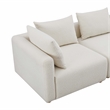 Pemberly Row Contemporary Cream Boucle 5-Piece Modular L-Sectional