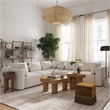 Pemberly Row Contemporary Cream Boucle 5-Piece Modular L-Sectional