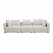Pemberly Row Handmade Contemporary Accent Cream Finish Boucle Sofa