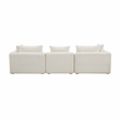 Pemberly Row Handmade Contemporary Accent Cream Finish Boucle Sofa