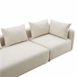 Pemberly Row Handmade Contemporary Accent Cream Linen 145