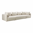 Pemberly Row Handmade Contemporary Accent Cream Linen 145