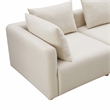 Pemberly Row Handmade Contemporary Accent Cream Linen Loveseat