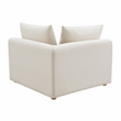 Pemberly Row Contemporary Cream Upholstered Modular Corner Chair