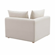 Pemberly Row Contemporary Cream Upholstered Modular Corner Chair