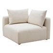Pemberly Row Contemporary Cream Upholstered Modular Corner Chair