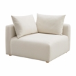 Pemberly Row Contemporary Cream Upholstered Modular Corner Chair