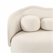 Pemberly Row Upholstered Velvet Sofa with Enveloping Arms in Cream