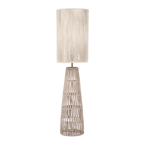 Pemberly Row Handmade Coastal Accent Cream Natural Jute Floor Lamp