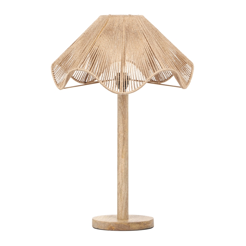 Pemberly Row Handmade Coastal Accent Natural Jute Table Lamp