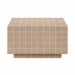 Pemberly Row Contemporary Taupe Tile Indoor / Outdoor Coffee Table