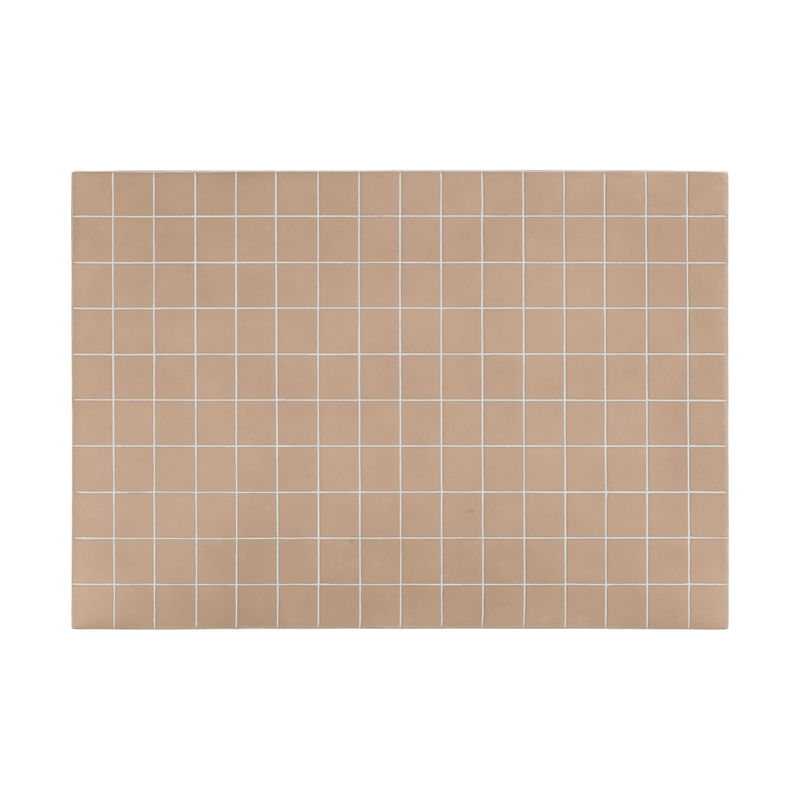 Pemberly Row Contemporary Taupe Tile Indoor / Outdoor Coffee Table