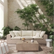Pemberly Row Contemporary Taupe Tile Indoor / Outdoor Coffee Table