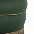 Pemberly Row Handmade Transitional Accent Green Velvet Ottoman