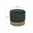 Pemberly Row Handmade Transitional Accent Green Velvet Ottoman