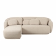 Pemberly Row Handmade Mid-Century Cream Boucle Sectional - LAF
