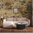 Pemberly Row Handmade Mid-Century Cream Boucle Sectional - LAF