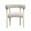 Pemberly Row Contemporary Cream Outdoor Textured Dining Chair