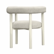 Pemberly Row Contemporary Cream Outdoor Textured Dining Chair