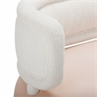 Pemberly Row Contemporary Accent Cream Boucle & Blush Velvet Sofa