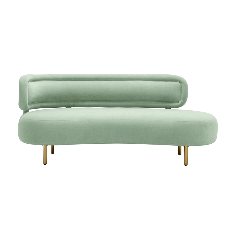 Pemberly Row Handmade Contemporary Accent Mint Green Velvet Sofa