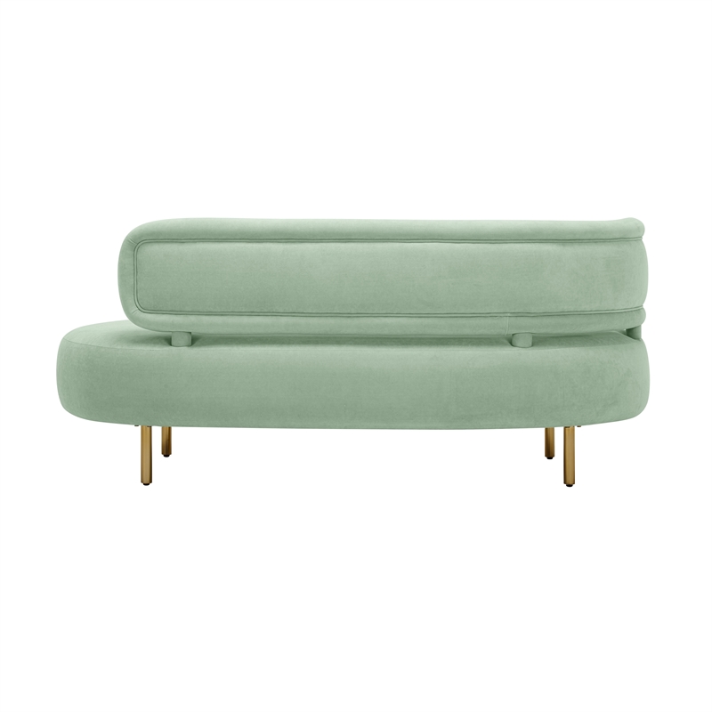 Pemberly Row Handmade Contemporary Accent Mint Green Velvet Sofa
