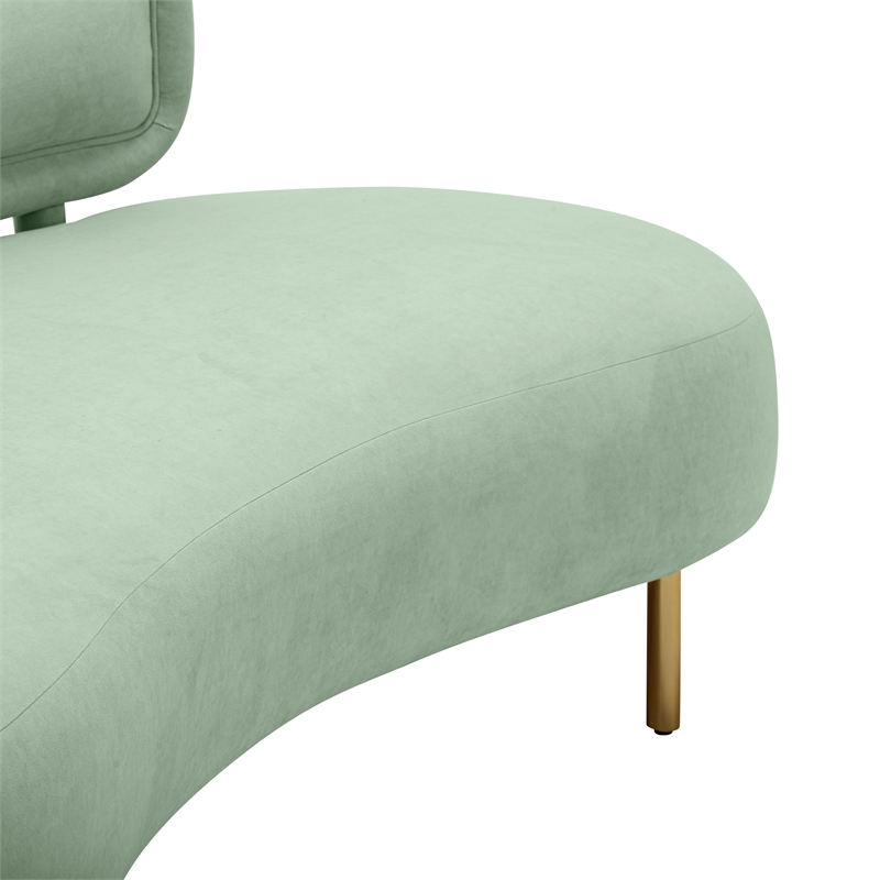 Pemberly Row Handmade Contemporary Accent Mint Green Velvet Sofa