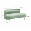 Pemberly Row Handmade Contemporary Accent Mint Green Velvet Sofa