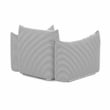 Pemberly Row Pearl and Black Striped Stuffed Outdoor Armchair