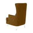 Pemberly Row Contemporary Cognac Velvet Chair with Acrylic Legs