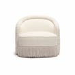 Pemberly Row Transitional Accent Cream Finish Boucle Lounge Chair