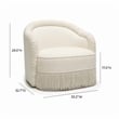 Pemberly Row Transitional Accent Cream Finish Boucle Lounge Chair