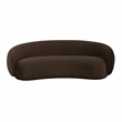 Pemberly Row Transitional Accent Chocolate Brown Velvet Sofa