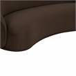 Pemberly Row Transitional Accent Chocolate Brown Velvet Sofa