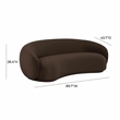 Pemberly Row Transitional Accent Chocolate Brown Velvet Sofa