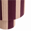 Pemberly Row Contemporary Purple and Pink Striped Cotton Table Lamp