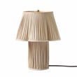 Pemberly Row Handmade Transitional Accent Beige Linen Table Lamp