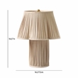 Pemberly Row Handmade Transitional Accent Beige Linen Table Lamp
