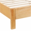 Pemberly Row Contemporary Accent Natural Wood & Rattan Queen Bed