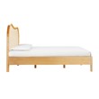 Pemberly Row Contemporary Accent Natural Wood & Rattan King Bed
