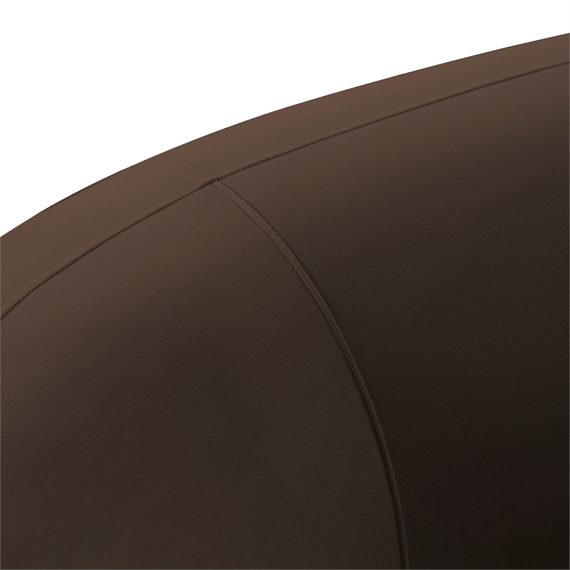 Pemberly Row Contemporary Chocolate Brown Velvet 120 Inch Sofa