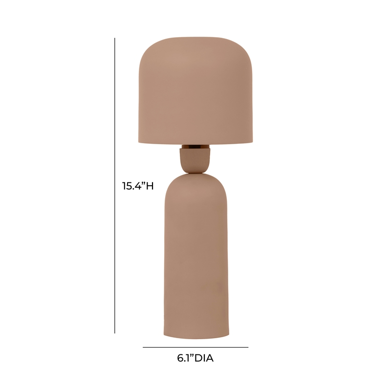 Pemberly Row Contemporary Accent Terracotta Metal Table Lamp