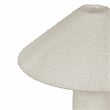 Pemberly Row Mid-Century White Finish Textured Boucle Table Lamp
