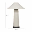 Pemberly Row Mid-Century White Finish Textured Boucle Table Lamp