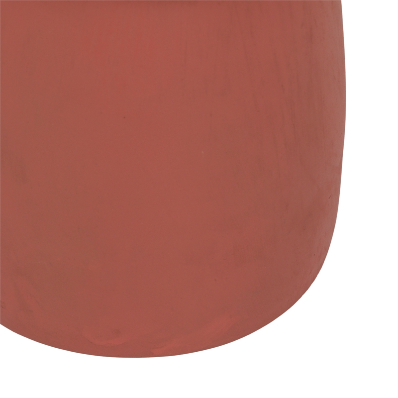 Pemberly Row Contemporary Accent Red Finish Terracotta Table Lamp