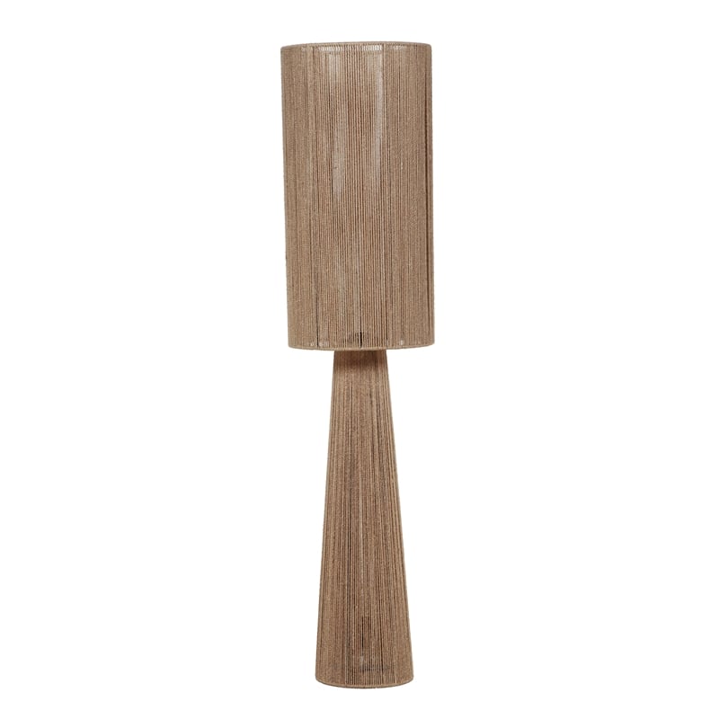 Pemberly Row Contemporary Accent Natural Jute 2-Bulb Floor Lamp