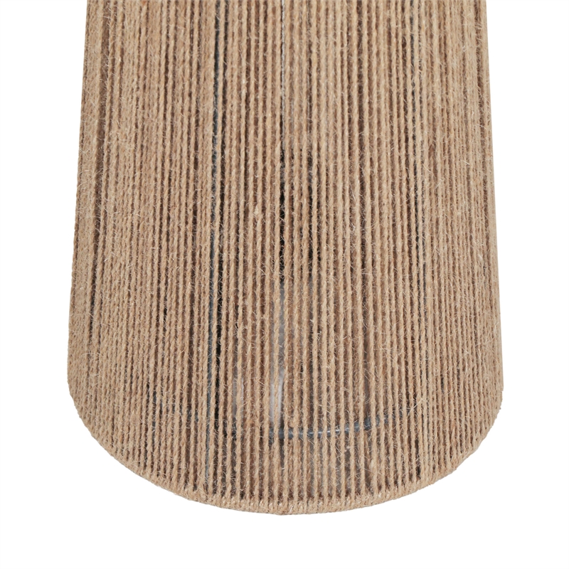 Pemberly Row Contemporary Accent Natural Jute 2-Bulb Floor Lamp